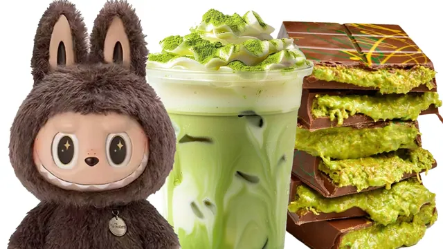 Carte meme Labubu Matcha Dubai Chocolate