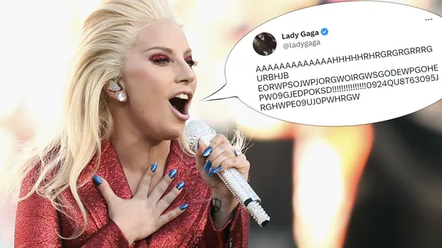 Lady Gaga "AAAA" Tweet meme card