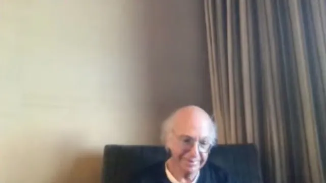 Larry David's Zoom Call Framing meme card