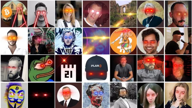 Carte meme Laser Eyes Bitcoin Trend / #LaserRayUntil100K