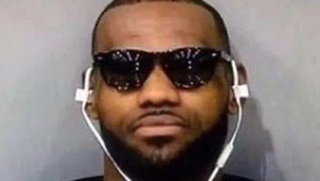 LeBron Down 3-1 / LeBron Wearing Earbuds meme card