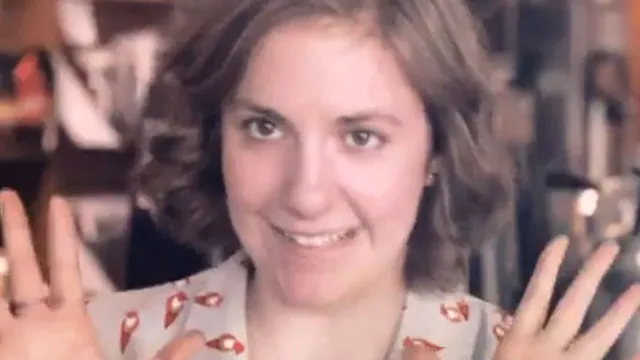 Lena Dunham Saying Hi GIF meme card