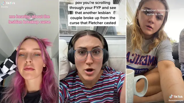 Lesbian Breakup Curse meme card