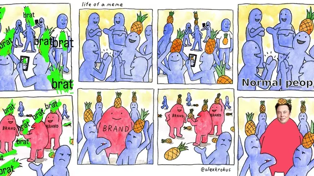 Life Of a Meme / Brand Puts Pineapple on Head meme card