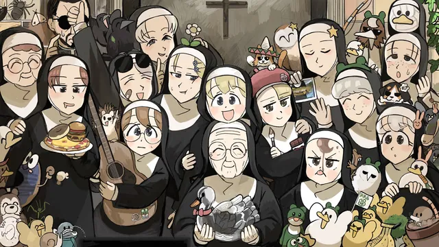 Carte meme Little Nuns / Nuns And Ducks