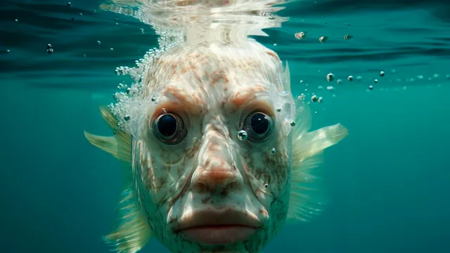 Carte meme Locked-In Fish With a Human Face