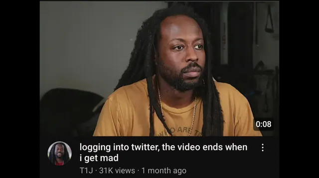Logging Into Twitter, The Video Ends When I Get Mad meme card