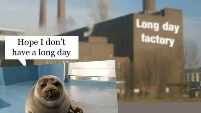 Long Day Factory meme card