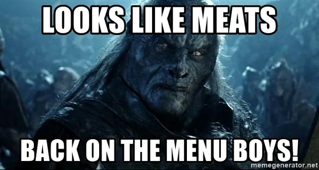 Looks Like Meat's Back On The Menu, Boys meme card