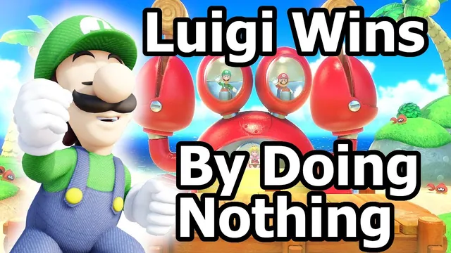 Carte meme Luigi Wins By Doing Absolutely Nothing