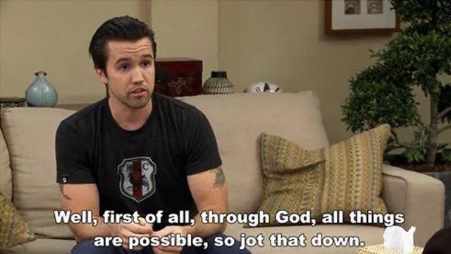 Mac's "Through God, All Things Are Possible" meme card