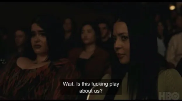Maddy Saying "Wait. Is This Fucking Play About Us?" meme card