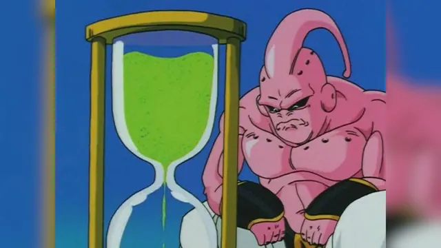 Carte meme Majin Buu Looking at Hourglass