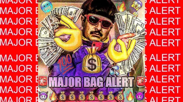 Major Bag Alert meme card