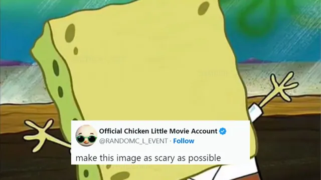 Make This Image As Scary As Possible / SpongeBob Scary Face Redraw Trend meme card