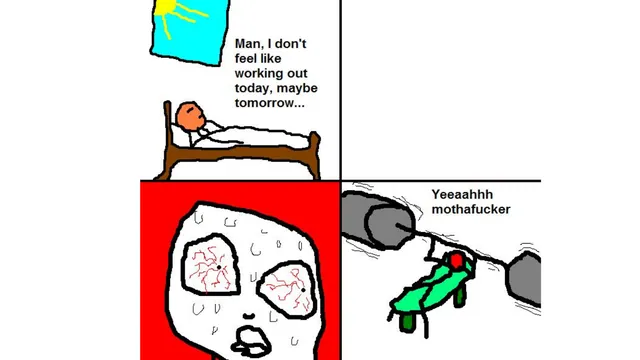 Carte meme Man, I Don’t Feel Like Working Out Today
