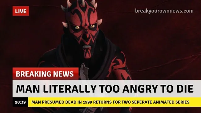Man Literally Too Angry to Die meme card