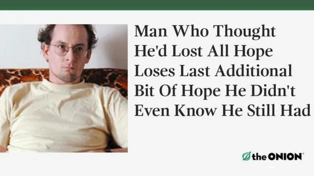 Man Loses Last Bit Of Hope meme card