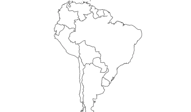 Carte meme Map of South America