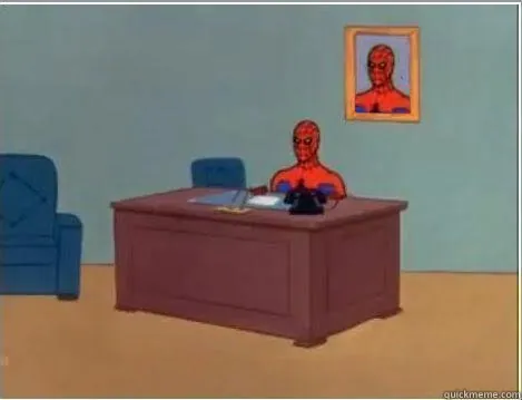 Masturbating Spider-Man meme card