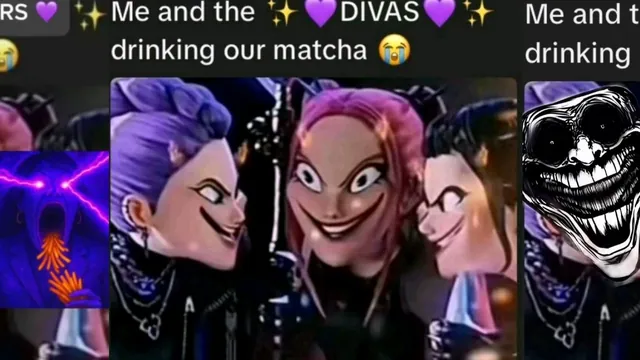 Carte meme Me and the Divas Drinking Our Matcha