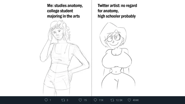 Carte meme Me: Studies Anatomy, College Student Majoring in the Arts