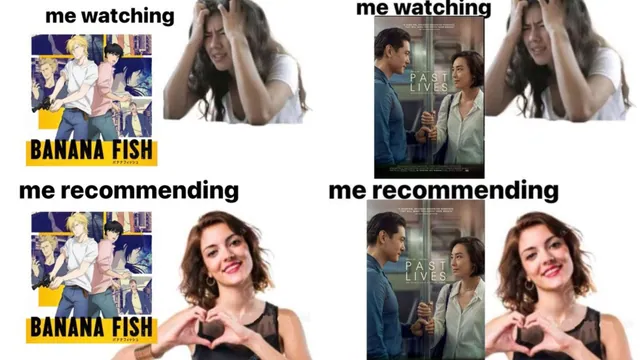 Carte meme Me Watching vs. Me Recommending
