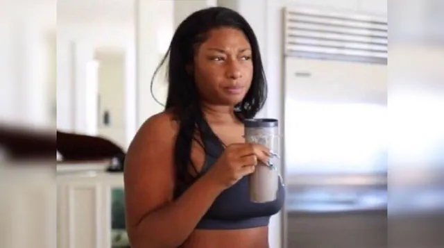 Megan Thee Stallion Drinking Smoothie and Frowning meme card