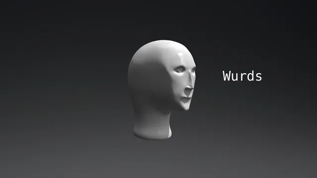 Carte meme Meme Man Wurds / Stonks Edits