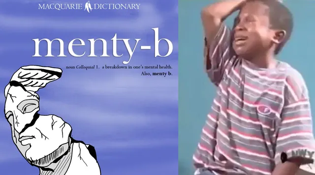 Menty B meme card