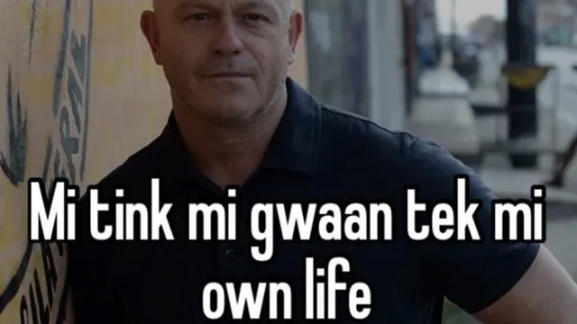 Mi Tink Mi Gwaan Tek Mi Own Life meme card