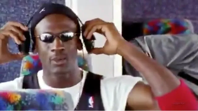 Michael Jordan Jamming Out meme card