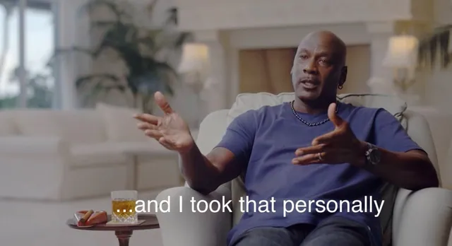 Michael Jordan's "And I Took That Personally" meme card