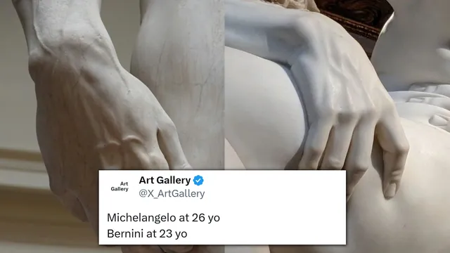 Carte meme Michelangelo at 26, Bernini at 23