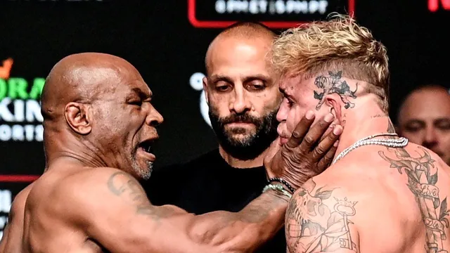 Mike Tyson Slapping Jake Paul meme card