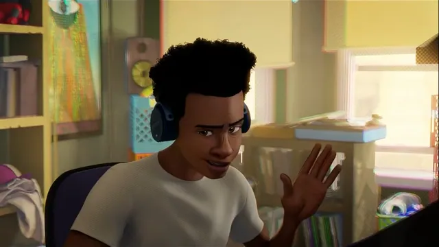 Miles Morales Singing "Sunflower" meme card