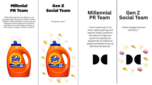 Millennial vs. Gen Z Marketing Trend meme card