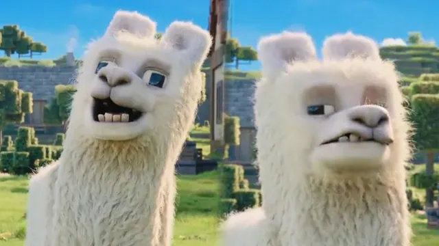 Minecraft Movie Llama meme card