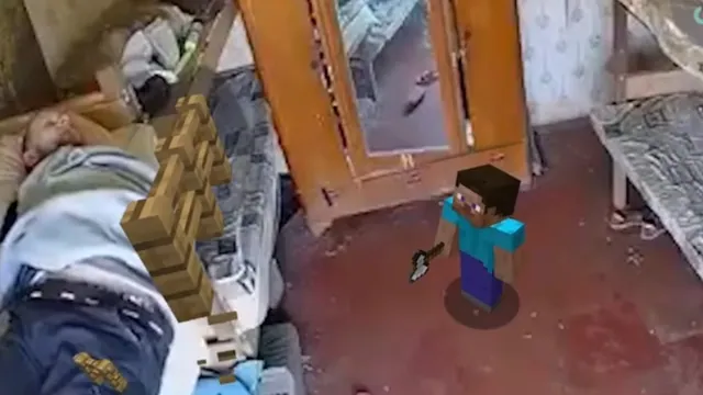 Minecraft Steve Trolling People meme card