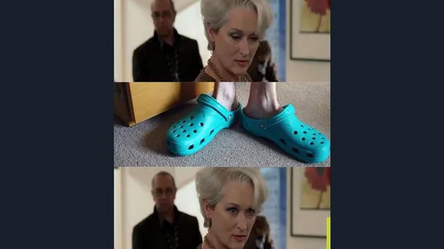 Carte meme Miranda Priestly Looking At Your Shoes