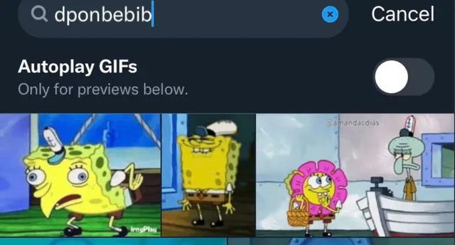 Misspelling "SpongeBob" In The GIF Tab meme card