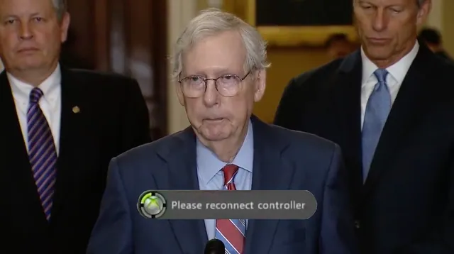 Carte meme Mitch McConnell Freeze at Press Conference