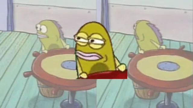 ModCheck / SpongeBob Fish Turns Around meme card