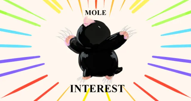 Mole Interest meme card
