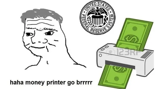 Carte meme Money Printer Go Brrr