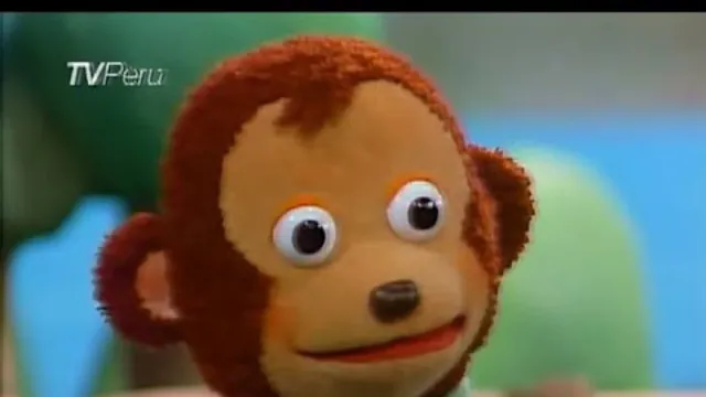 Monkey Puppet meme card