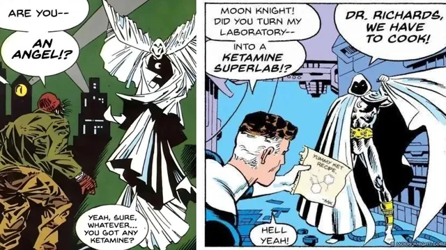 Moon Knight's Ketamine Addiction meme card