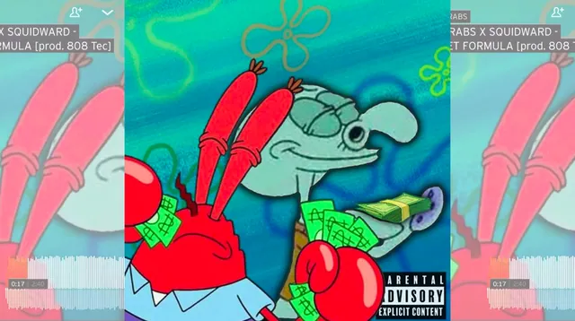 Mr. Krabs X Squidward "Secret Formula" / Kash Krabs meme card