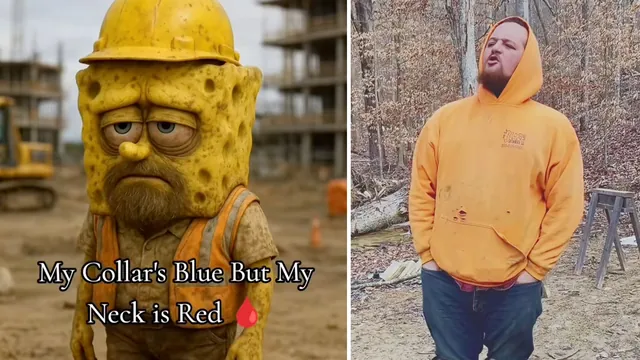My Collar's Blue But My Neck Is Red / "Blue Collar Anthem" by J. Johnson meme card