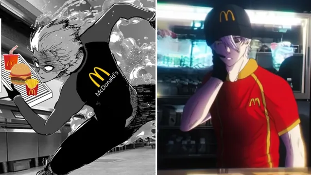Nagi Working at McDonald's meme card